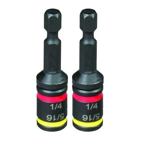 (2-Pack) 1/4 & 5/16 x 2" Reversible Dual-Sided Hex Chuck Driver - MSHC - NewNest Australia