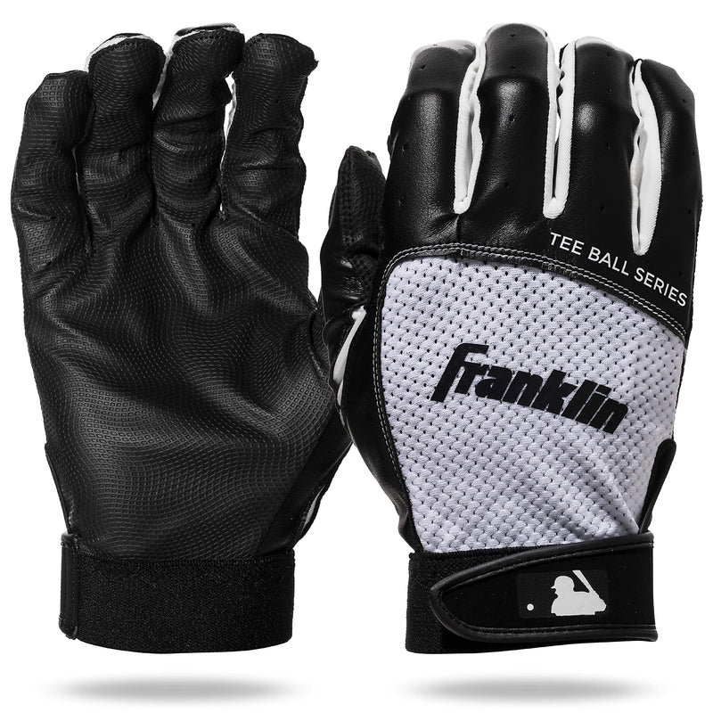 Franklin Sports MLB Teeball Flex Series Batting Gloves Youth X-Small Black/White - NewNest Australia