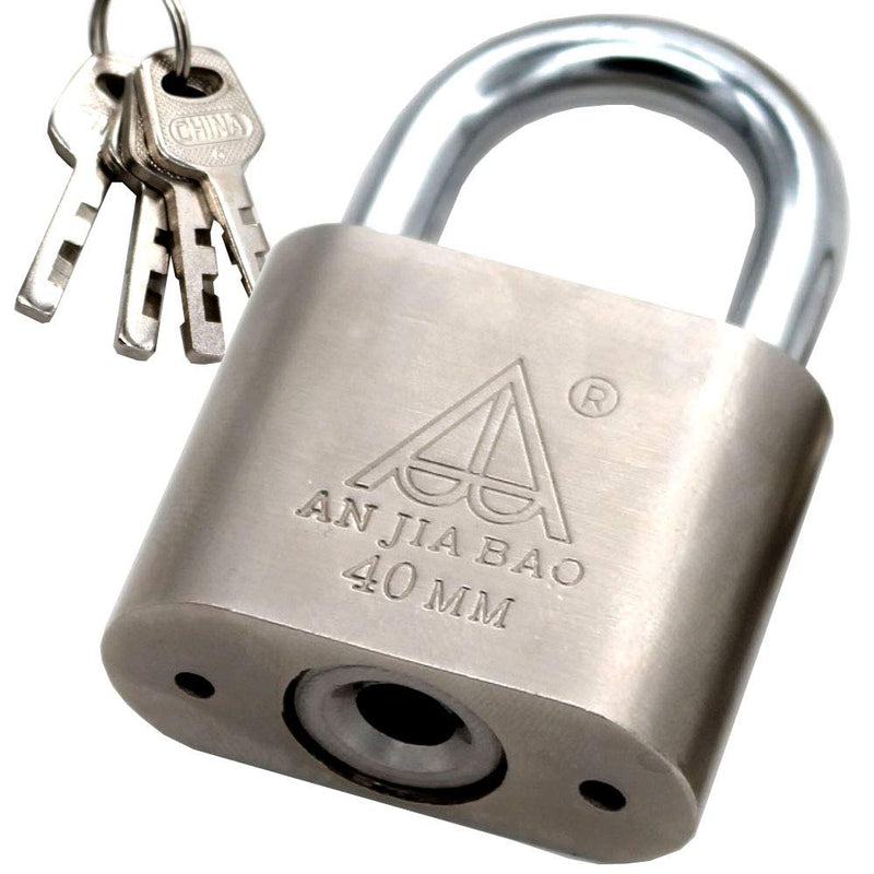 Padlock,Chrome Steel Body Keyed Different Padlock, 1-inch Shackle, 1.5-inch Wide - NewNest Australia