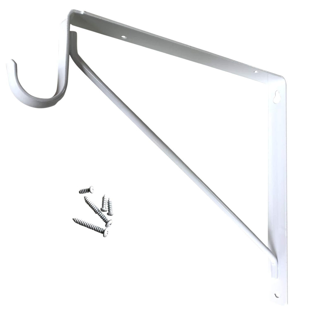 Welded HEAVY DUTY Closet Rod & Shelf Support Bracket - White 1 Bracket - NewNest Australia