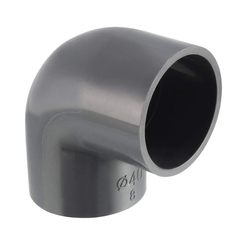 uxcell PVC Pipe Fitting 40mm Slip Socket 90 Degree Elbow Coupling Connector Gray 3Pcs - NewNest Australia