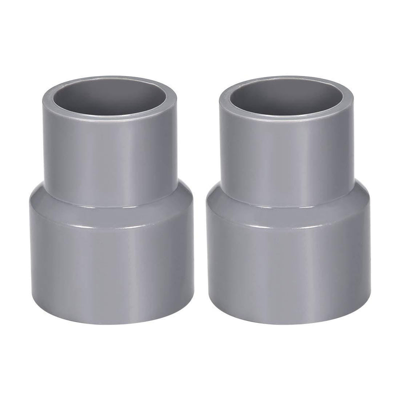uxcell PVC DWV Reducing Coupling Schedule 40 Gray 32mm x 40mm Socket 2Pcs - NewNest Australia