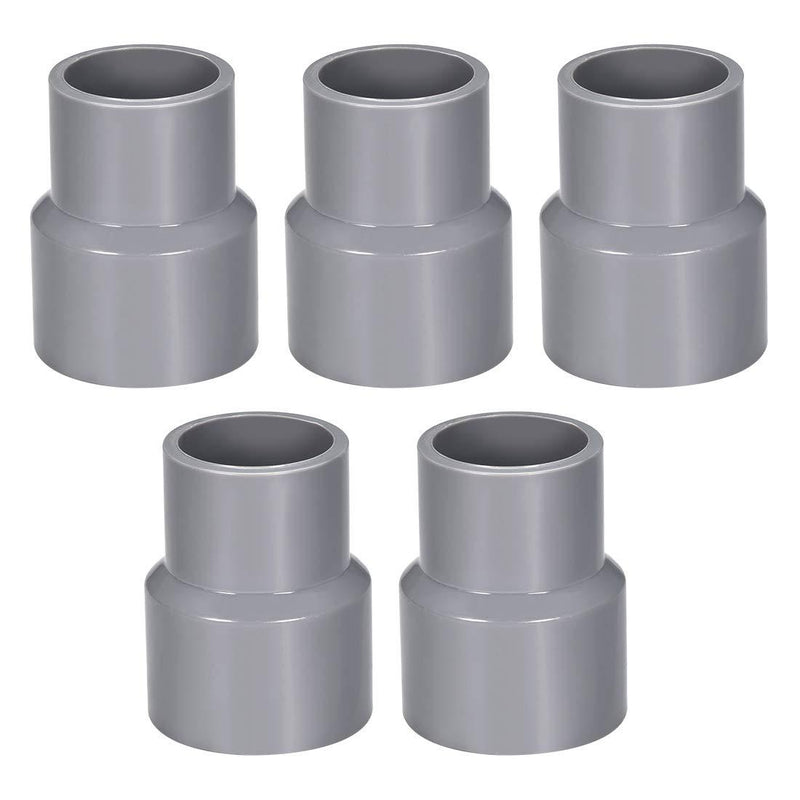 uxcell PVC DWV Reducing Coupling Schedule 40 Gray 32mm x 40mm Socket 5Pcs - NewNest Australia