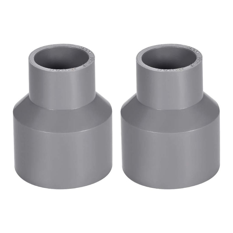 uxcell PVC DWV Reducing Coupling Schedule 40 Gray 25mm x 40mm Socket 2Pcs - NewNest Australia
