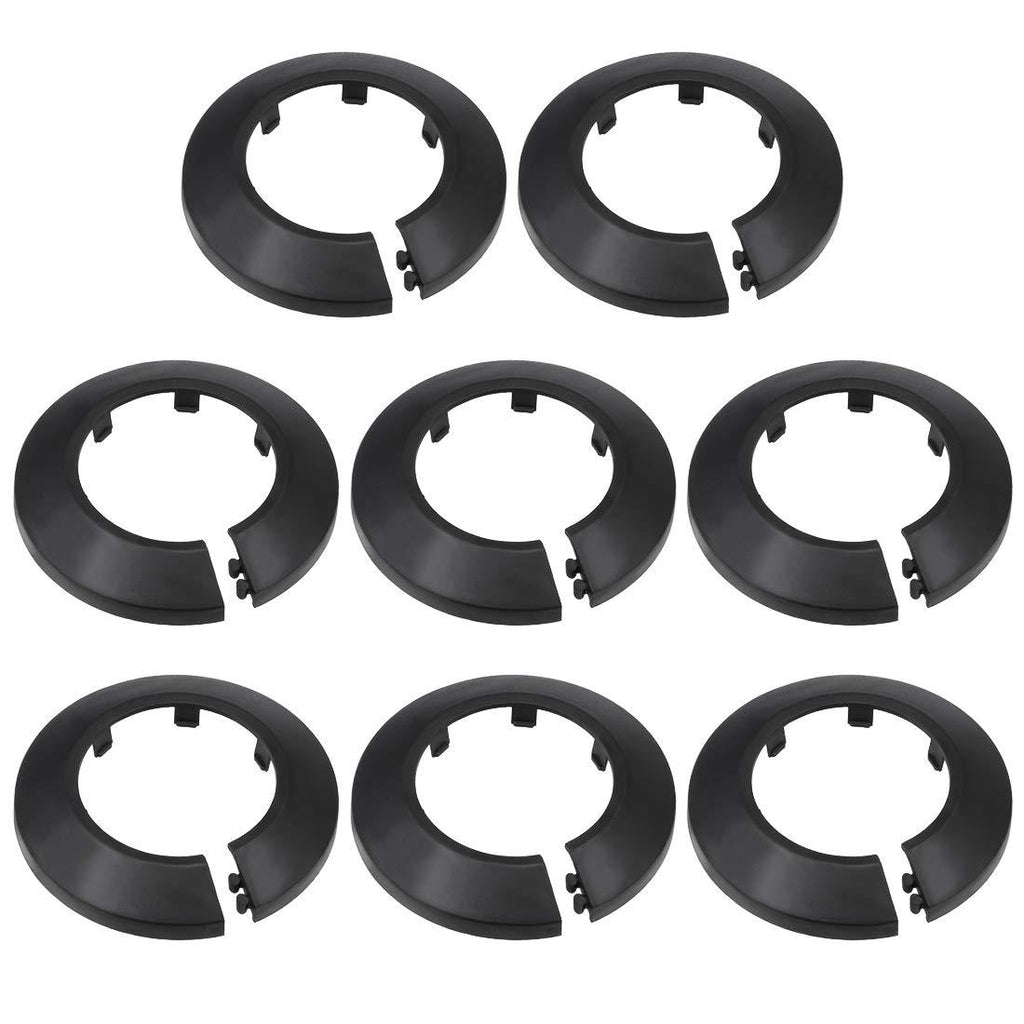 uxcell 50-51mm Pipe Cover Decoration PP Radiator Escutcheon Water Pipe Wall Cover Black 8 Pcs - NewNest Australia