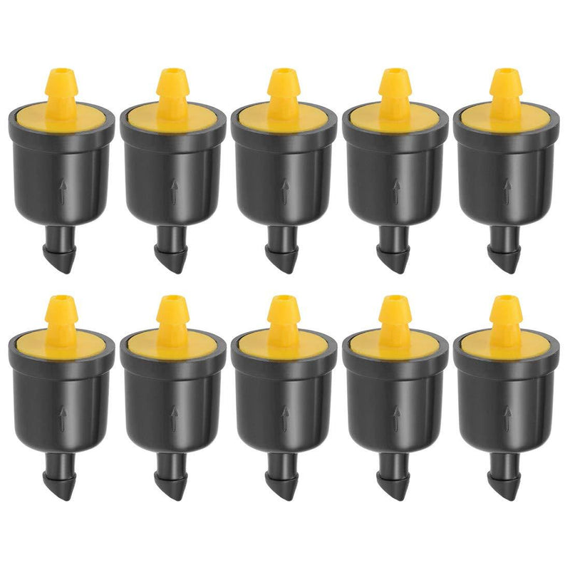 uxcell Pressure Compensating Dripper 5GPH 20L/H Emitter for Garden Lawn Drip Irrigation with Barbed Hose Connector Plastic Yellow 10pcs - NewNest Australia