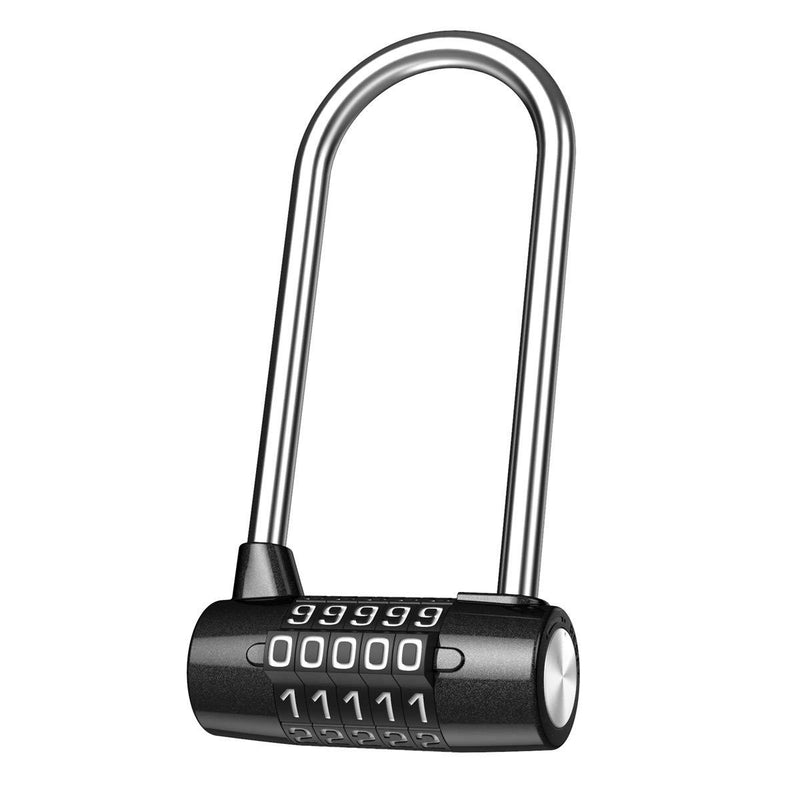 ORIA 5 Digit Combination Padlock, Lengthened Combination Lock, Long Shackle Gym Lock, Luggage Travel Lock, Updated Safety Lock for Gym Locker, Toolbox, Closet, Luggage, Cabinet, Outdoor 5.65 inch Black - NewNest Australia