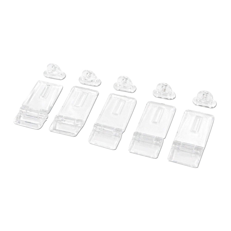 T Tulead Mini Hinge Hasp Acrylic Hasp Buckle Box Clear Hinge Latch Hasp Lock Hinge Latch Buckles Pack of 5 - NewNest Australia
