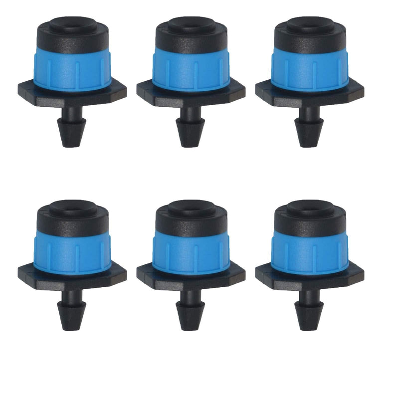 Lxcom Lighting 100pcs Adjustable Irrigation Drippers 1/4 Inch 360 Degree Full Circle Pattern Drip Emitters Water Flow Irrigation Drippers Sprinkler Drip Parts Drip Irrigation for Garden (Blue) - NewNest Australia