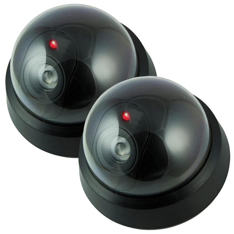 Dummy Fake Security Surveillance CCTV Dome Camera with One Red Motion Sensor Detector LED Light Outdoor Indoor Wireless Home Cam System Battery Powered Realistic Look for Home or Business Anti-Theft - NewNest Australia