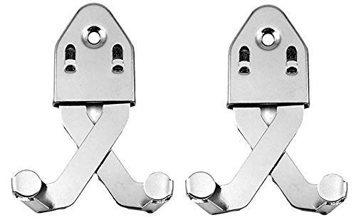 Mythrojan Metal Single Sword Vertical Wall Mount Universal Sword Holder Wall Display Silver (Set of 2) - NewNest Australia