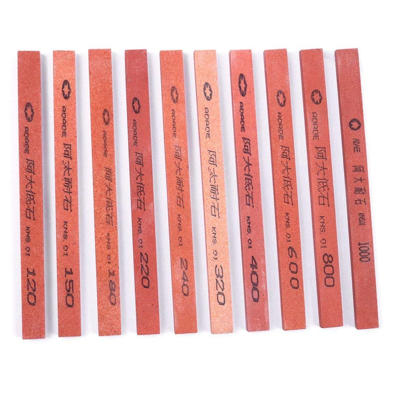 Sharpening Stone Set - CBRIGHT 10pcs Assorted Sizes Grinding Whetstone Polishing Stone Kit 120#,150#,180#,220#,240#,320#,400#,600#,800#,1000#-(5.9x0.47x0.24Inch) - NewNest Australia