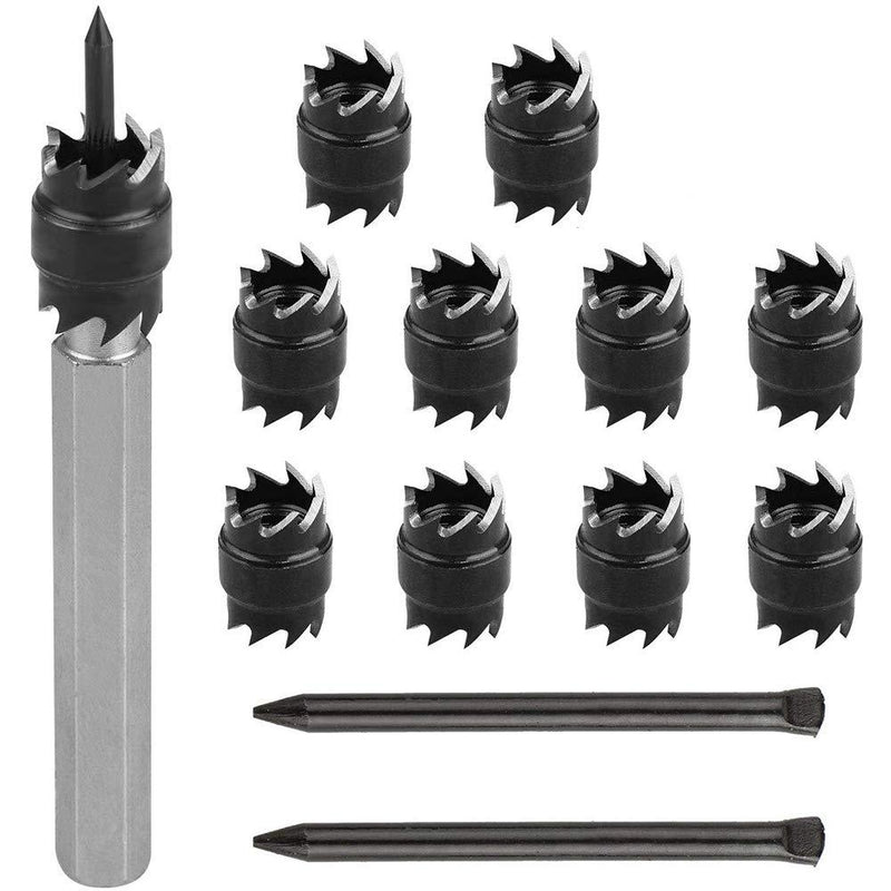 Spot Weld Cutter Set,13 Pcs 3/8" Rotary Spot Weld Cutter Remover Drill Bits Tool and 2 Replacement Blades,Metal Hole Cutter Remover for Power Drill Spot Welding - NewNest Australia