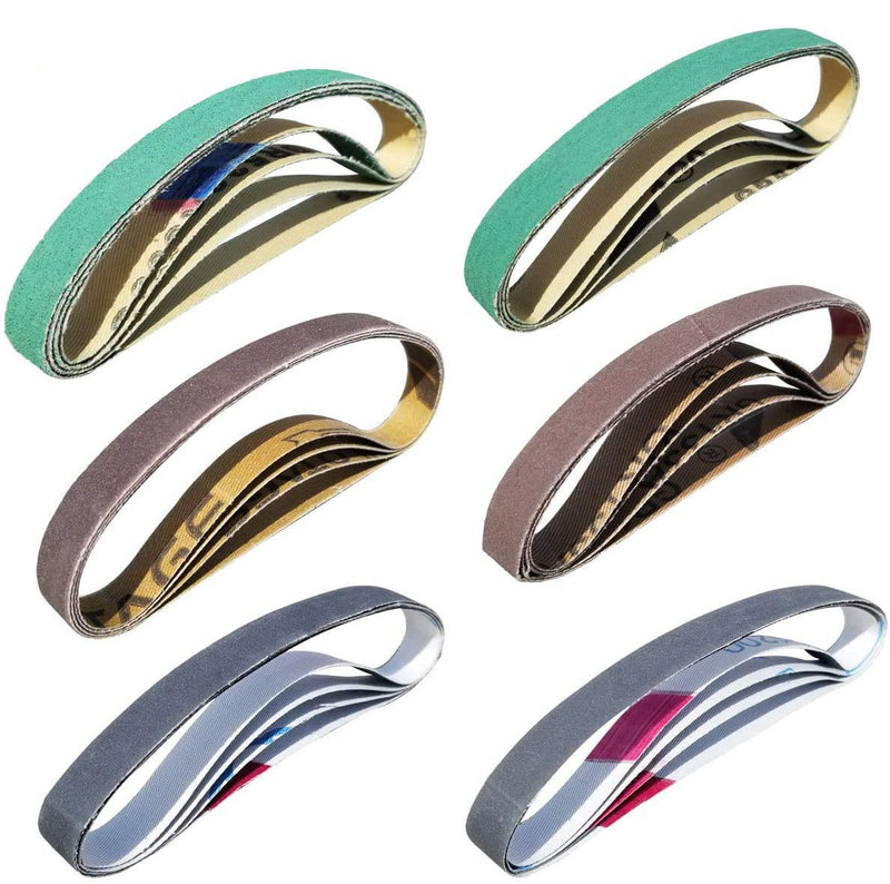 24 Pcs 1/2" x 10" Replacement Belt Kit for Work Sharp Combo Knife Sharpener (model WSCMB)- Mix of 80/120/240/400/1000/1200 Grits - NewNest Australia