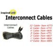4' (four foot) Interconnect Cable for use with Inspired LED Lighting Systems 4 ft Cable