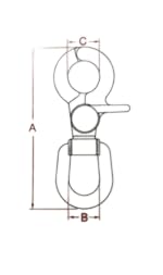 US Stainless Stainless Steel 316 3/8" Trigger Snap with Swivel End Marine Grade Polished