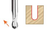 Amana Tool - 46376 Solid Carbide Up-Cut Ball Nose Spiral 1/4 Dia x 1" 4 Shank Rout