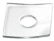 Clear 3/4" O.D. Square Washer Pack of 10