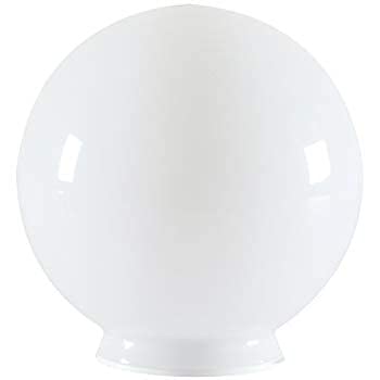 KOR K21815 6-Inch White Glass Globe Lamp Shade - 3-1/4-Inch Fitter Opening - Lighting Fixture Replacement Globe Style