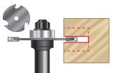 Amana Tool - 53407-1 Slotting Cutter Assembly 3 Wing x 1-7/8 Dia x 5/32 x 1/2" Shank