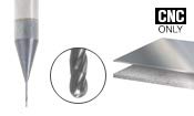 Amana Tool - 51743 AlTiN Coated CNC Steel, Stainless Steel & Composite Ball End Mini Mill 0.030 D x 0.090 CH x 1/8 SHK