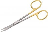 Goldman Fox Scissor with Tungsten Carbide Tips Curved Tip Scissor Medical Scissors Surgical Scissors Precision Scissors Sharp Metal Scissors Surgical Dental Instruments Dental Supplies – 13cm 5" Tungsten Carbide (Curved)