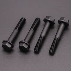 M8-1.25 x 70mm (10 Pack) Flanged Hex Head Bolts, Hexagon Flange Screws Bolts, Black Oxide Finish, 10.9 Grade Alloy Steel, Motocycle Car Bolts Replacements, Partial Thread M8-1.25 x 70mm