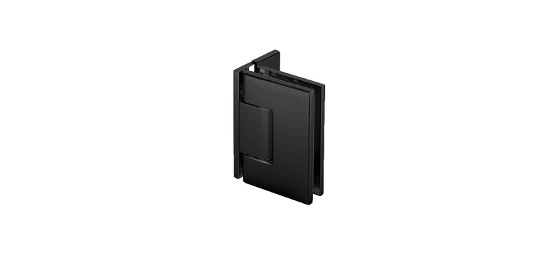 CRL MEL324MBL Matte Black Melbourne Adjustable Wall Mount Offset Back Plate with Cover Plate Hinge