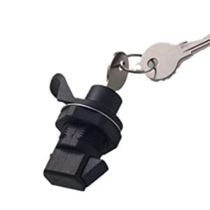 4Pcs Push Button Latch Series Plastic & Metal to Close Latch with Locking for Marine Boat Tool Box Latch, Glove Box Latch Hinges 4