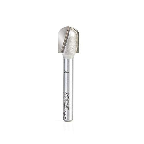 Amana Tool - 45907 Carbide Tipped Core Box 1/4 Radius x 1/2 Dia x 5/8 x 1/4" Shank