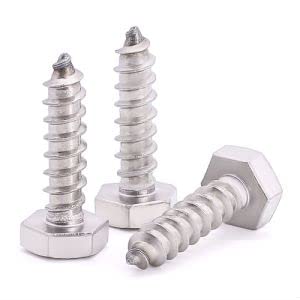 1/2 x 1-1/2" (8 pcs) Hex Lag Screws, 304 Stainless Steel 18/8, Hexagon Head Lag Bolts, Hex Head Wood Screws 1/2 x 1-1/2 8