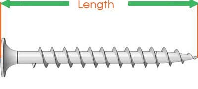 Newport Fasteners #12 x 3" Marine Grade Type 316 Stainless Steel Deck Screw, Internal Square Drive, Bugle Head (25 Pack) Type 17 Wood Cutting Point, 2" Thread Length, 3" Screw Length Length: 3"