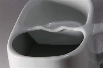 White Porcelain Thermal Shaving Cup, Arita Ware Frothing Mesh Shape, For Commercial Use, White - NewNest Australia