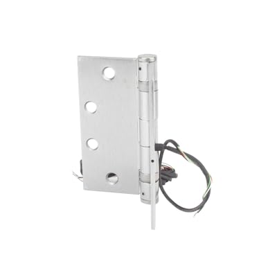 Seco-Larm SD-H412 Electric Transfer Hinge, Provides A Vandal-Resistant Method for Protecting and Concealing Wires Between A Hollow Door and Door Frame, Dimensions 4.5"x4.5"x 0.125"