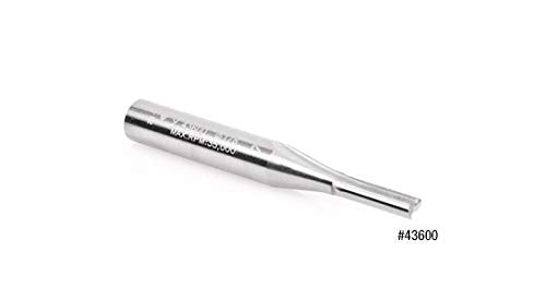 Amana Tool - 43600 Solid Carbide Double Straight Flute Plastic Cutting 1/8 Dia x 1/2 x 1/4