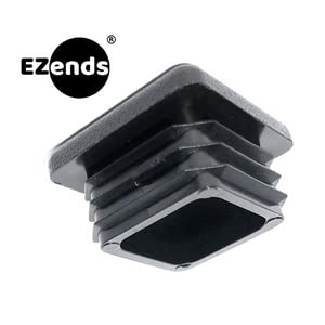 Premium Grade 1 Inch (10-14 Gauge) Extra Durable Polyethylene Square Tubing End Caps (50 PK) Plastic Plugs/End Caps/Plastic Plugs for Square Tubing/Black Plastic Square Plugs/Cap Plug 50 10/14 USA