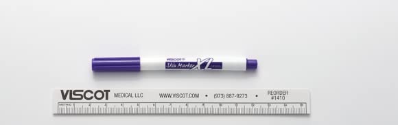 1456XL-10 Mini Ultra Fine Tip XL Surgical Ink Marker- 10 Count- Prep Resistant Surgical Grade Skin Marker- Latex Free, FDA Registered- Designed for Surgical Procedures, Tattoos, Piercings, Etc.