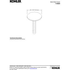 Sink Hole Cover Almond