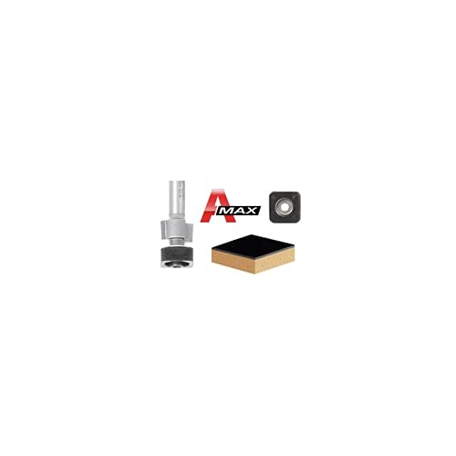 Amana Tool 47146 Laminate Trimmer with Euro TM Square Bearing 1/2 Dia x 1/2 Cut Height x 1/4 Inch Shank Carbide Tipped Router Bit