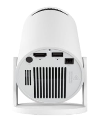 Mini Portable Projector 4K WiFi 6 BT 5.2 Upgraded Portable Projector Full HD Supported for Phone /PC /TV /HDMI /PS5 /Laptop Auto Keystone Home Theater 180° Rotation [Built-in App] White