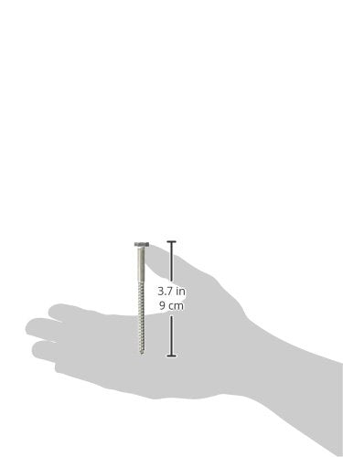 The Hillman Group 832014 1/4 x 3-1/2-Inch Stainless Steel Hex Lag Screw, 25-Pack