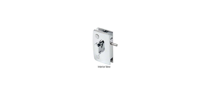 CRL Chrome Swinging Glass Door Lock with Indicator for 5/16" to 1/2" Glass