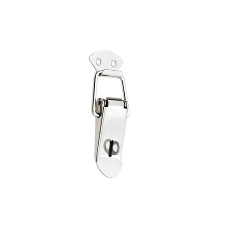 Latch, Stainless Steel Spring Loaded Toggle Latch,With locking hole, Silver Catch Hasp Clamp Clip Lock with for Cabinet, Wooden Case, Box (4 Pack)