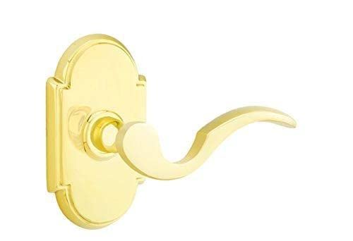 Emtek Passage Set, Style 8 Rosette, Cortina Lever (Right Hand, Oil Rubbed Bronze)