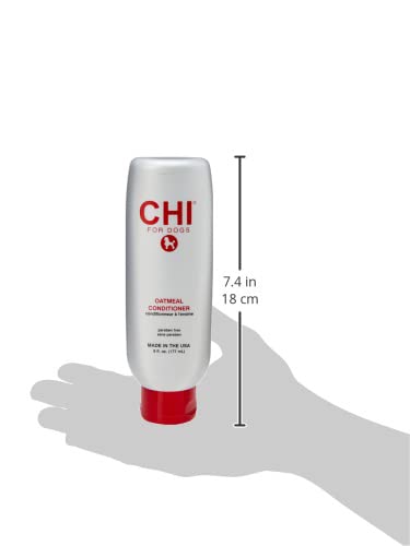 CHI For Dogs Oatmeal Conditioner for Dogs, 6 oz Best Oatmeal Dog Conditioner for Dogs with Dry Skin Sulfate & Paraben Free, pH Balanced for Dogs, Made In the USA - PawsPlanet Australia