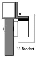 E-941S-600/LQ Seco-Larm "L" Mounting Bracket for 600lb. Series