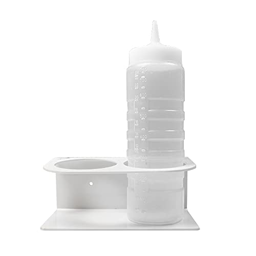 TrippNT 50017 White Acrylonitrile Butadiene Styrene Double Bottle Holder, Stores 2 Bottles of 500mL, 4.25" Diameter x 7.5" Width x 3.25" Height 7.5 x 3.25 4.25 inches