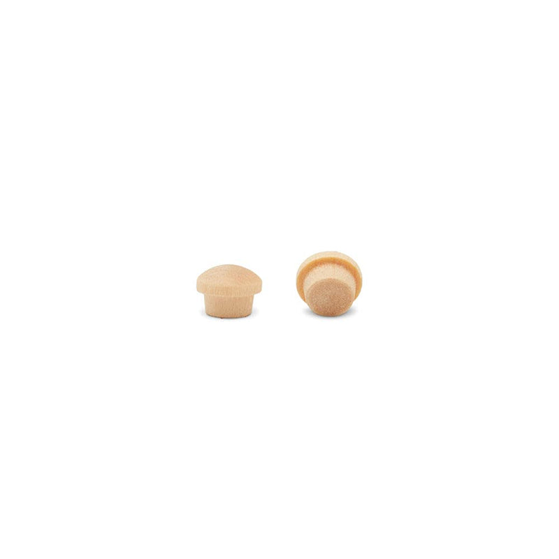 Wood Hole Plugs 1/4 inch, Pack of 100 Maple Button Top Wood Plugs for Screw Holes, by Woodpeckers