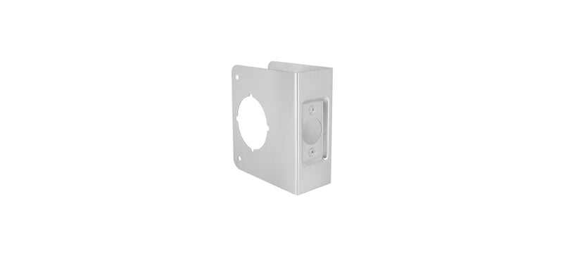 Don-Jo 81-S-CW Classic Wrap-Around Plate, 22 Gauge Stainless Steel , Satin Stainless Steel Finish, 4-1/4" x 4-1/2", For Cylindrical Door Locks