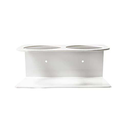 TrippNT 50017 White Acrylonitrile Butadiene Styrene Double Bottle Holder, Stores 2 Bottles of 500mL, 4.25" Diameter x 7.5" Width x 3.25" Height 7.5 x 3.25 4.25 inches
